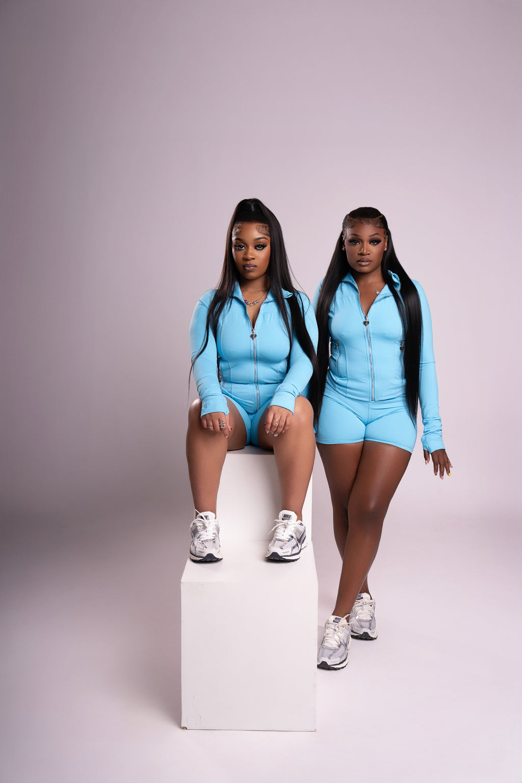Sky blue 2 piece active sportswear